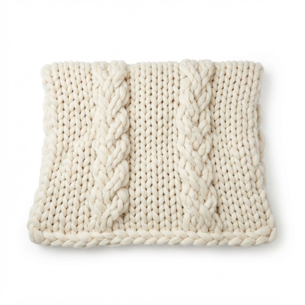 Winter Chunky Knit Throw Blanket
