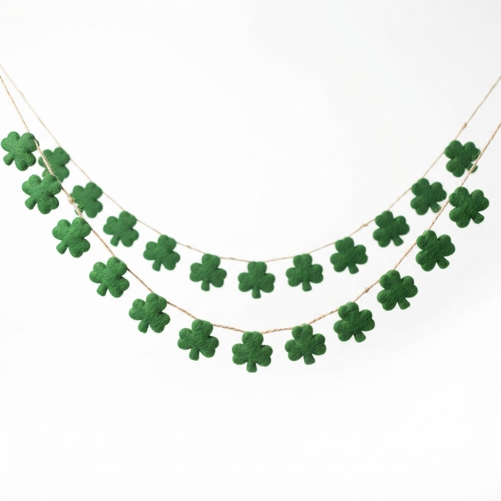 Felt Shamrock Garland