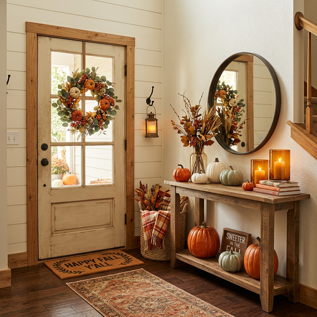 Farmhouse Fall Entryway