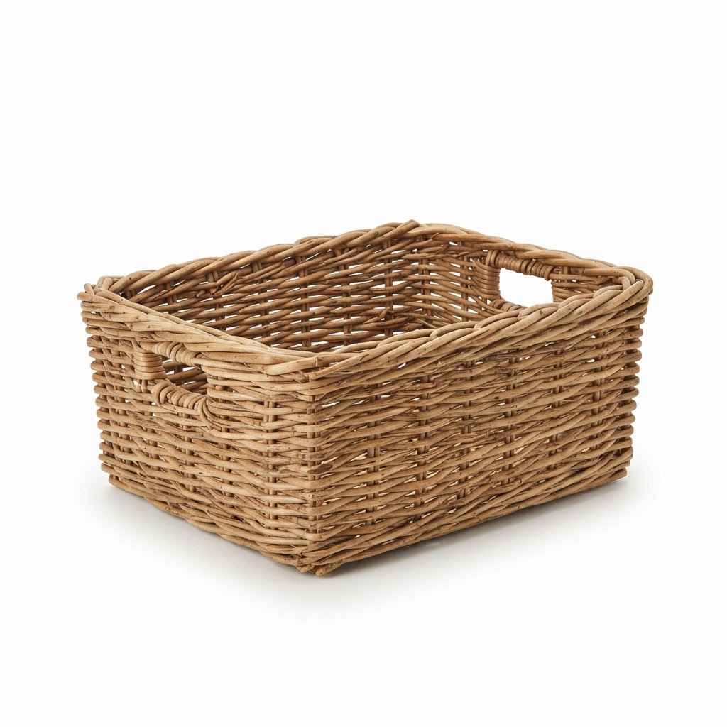 Natural Wicker Storage Basket