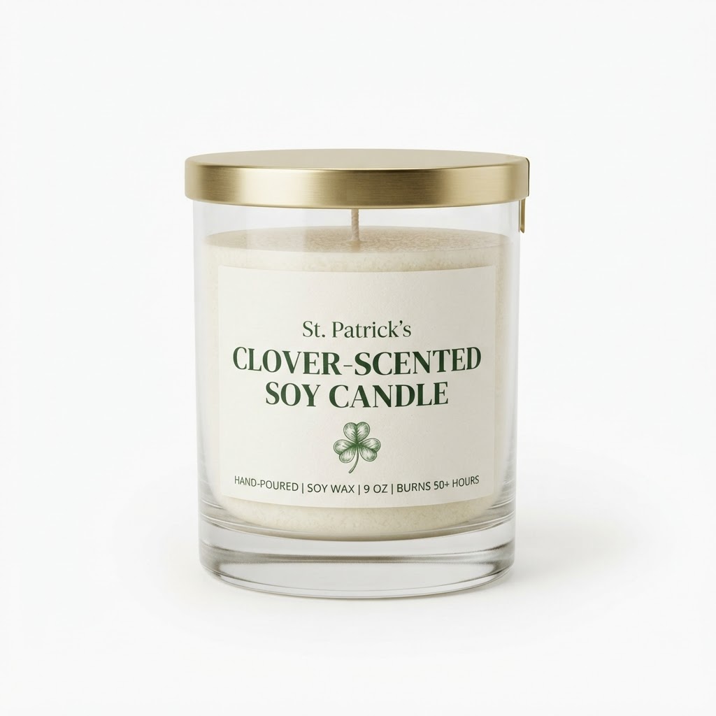 St. Patrick's Clover-Scented Soy Candle