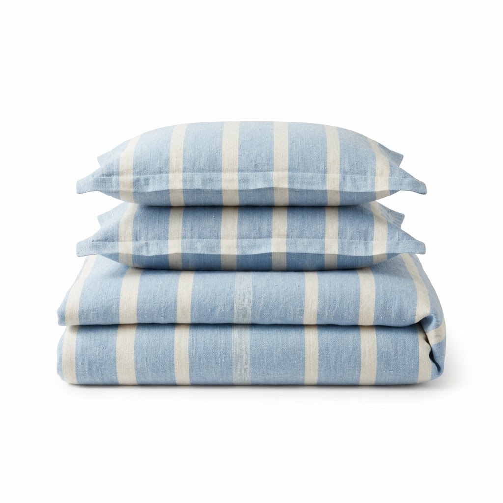 Striped Linen Duvet Cover Set