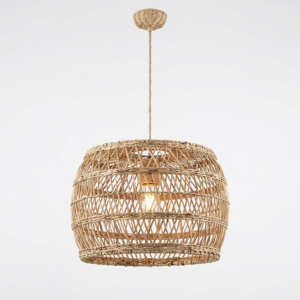 Natural Rattan Woven Pendant Light