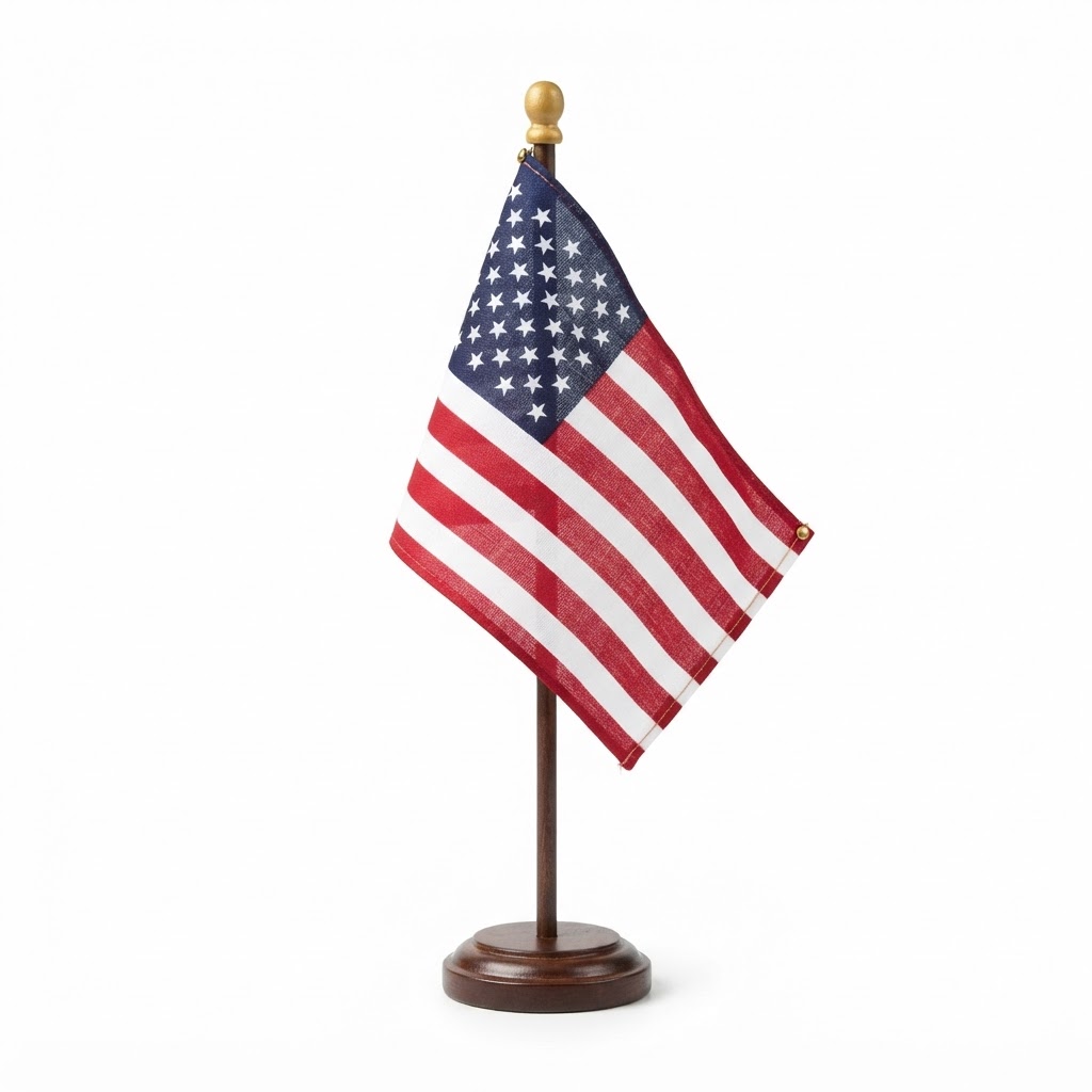 Transitional Mini American Tabletop Flag