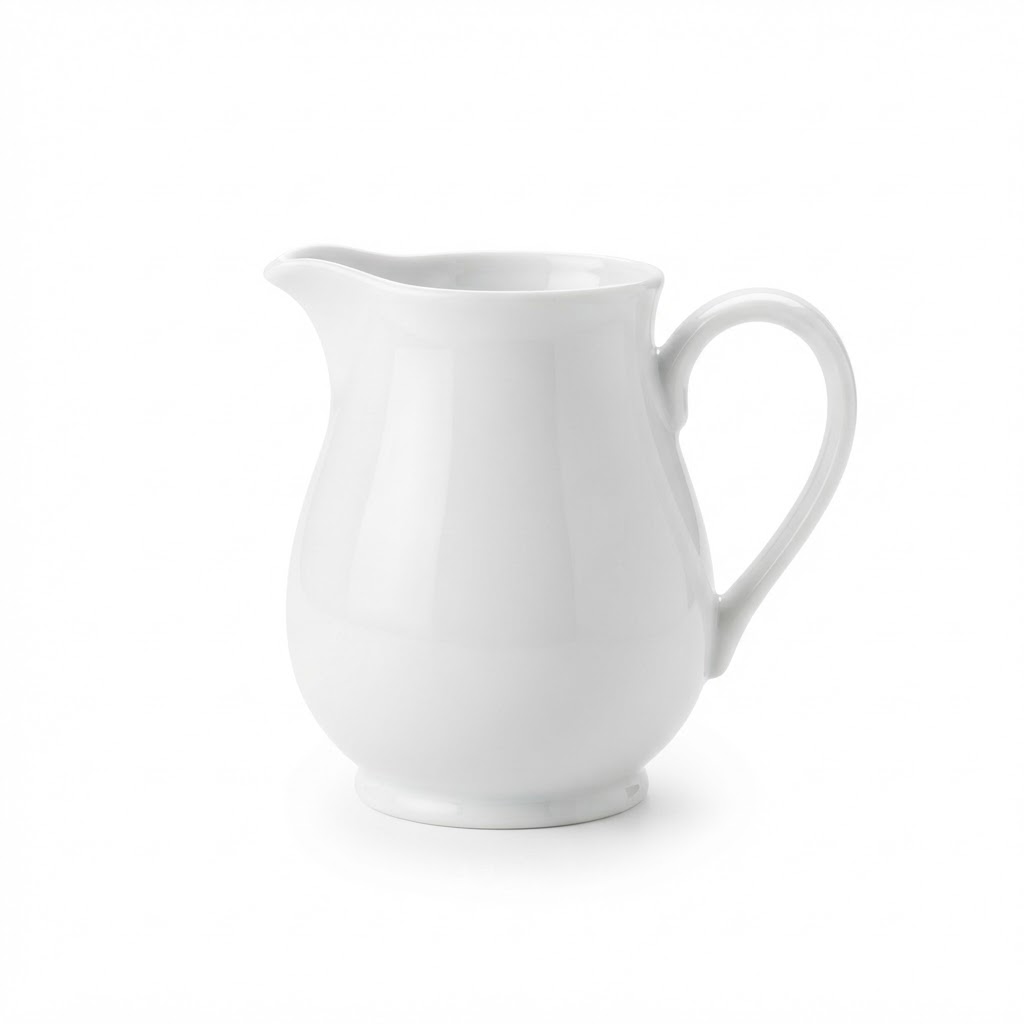 White porcelain pitcher