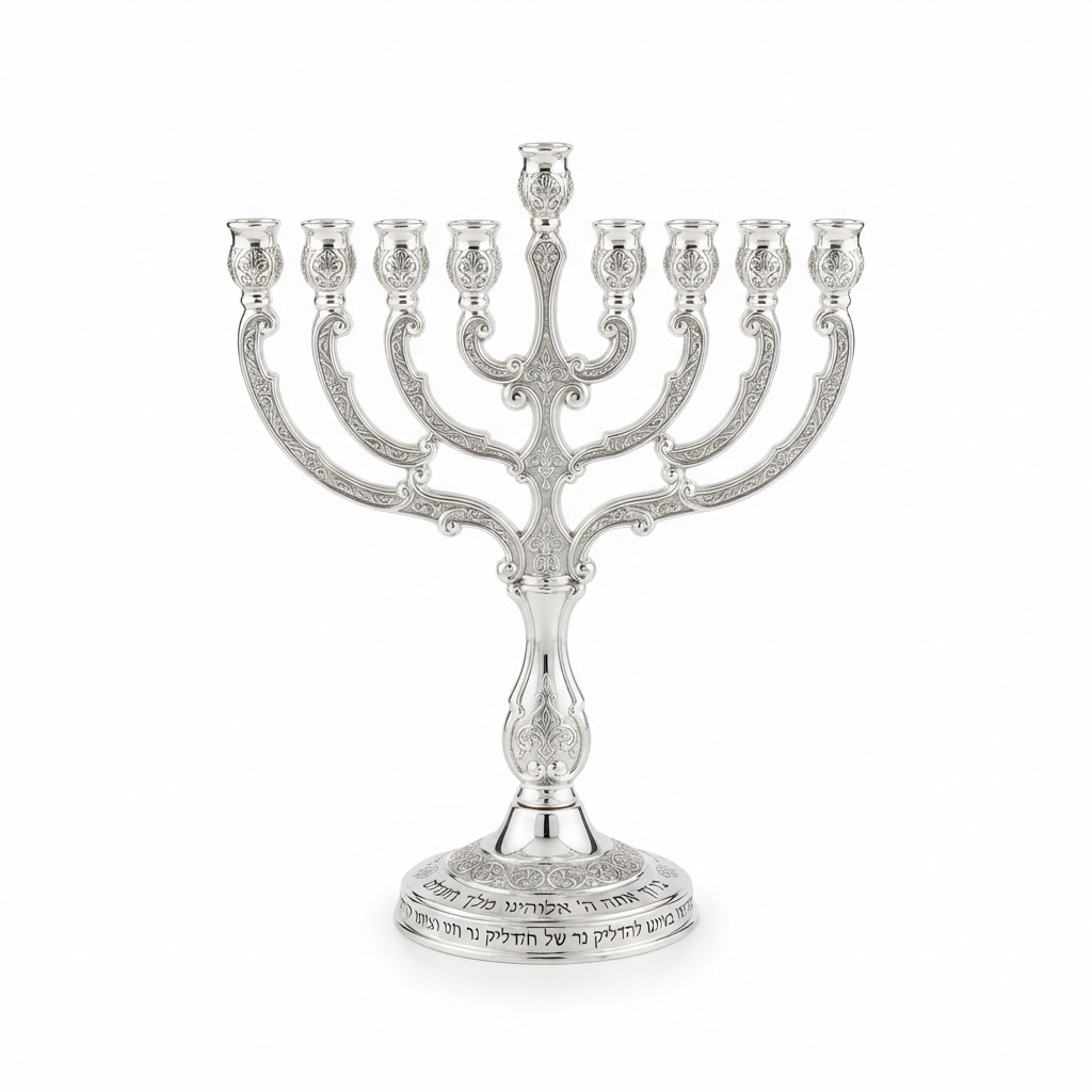Silver-Plated Menorah