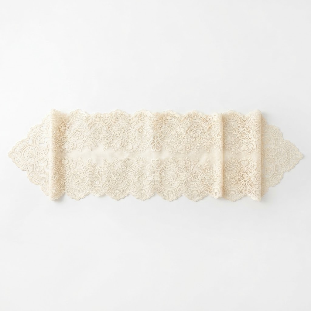 Cream Lace Table Runner