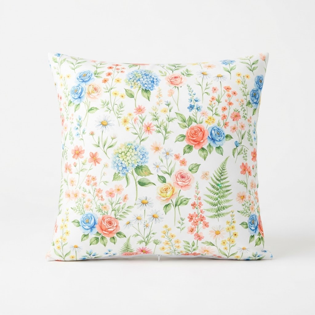 Floral Patterned Throw Pillows