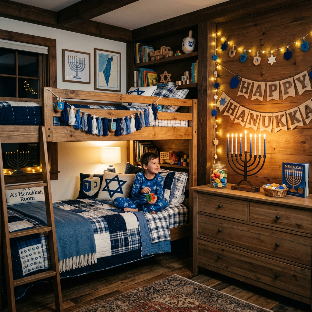 Rustic Hanukkah Child Bedroom (Boy)