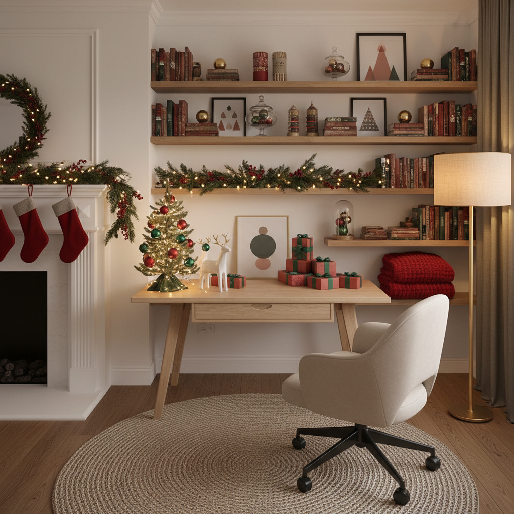 Minimalist Christmas Home Office
