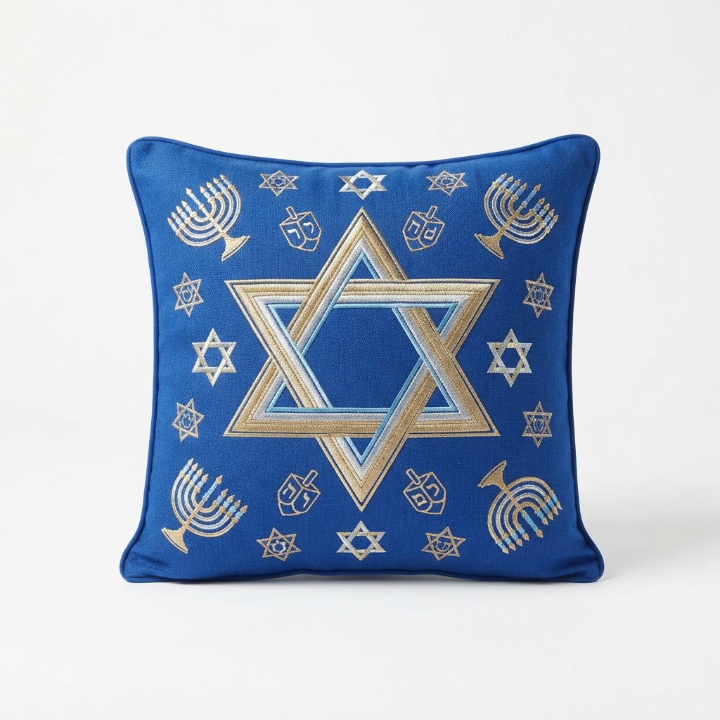 Embroidered Star Accent Pillows