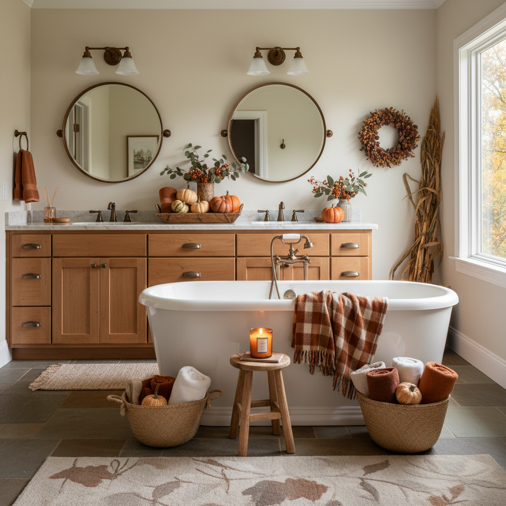Country Fall Master Bathroom