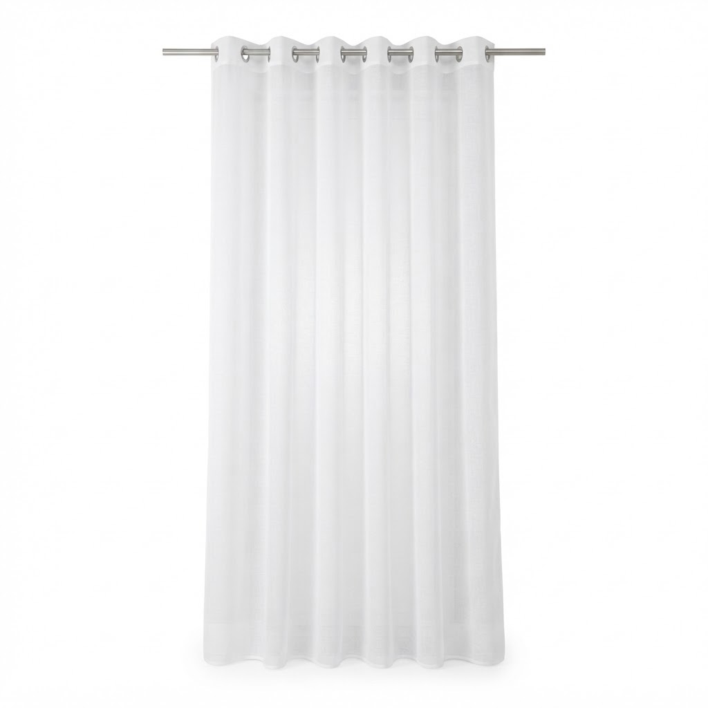 Sheer White Window Curtains
