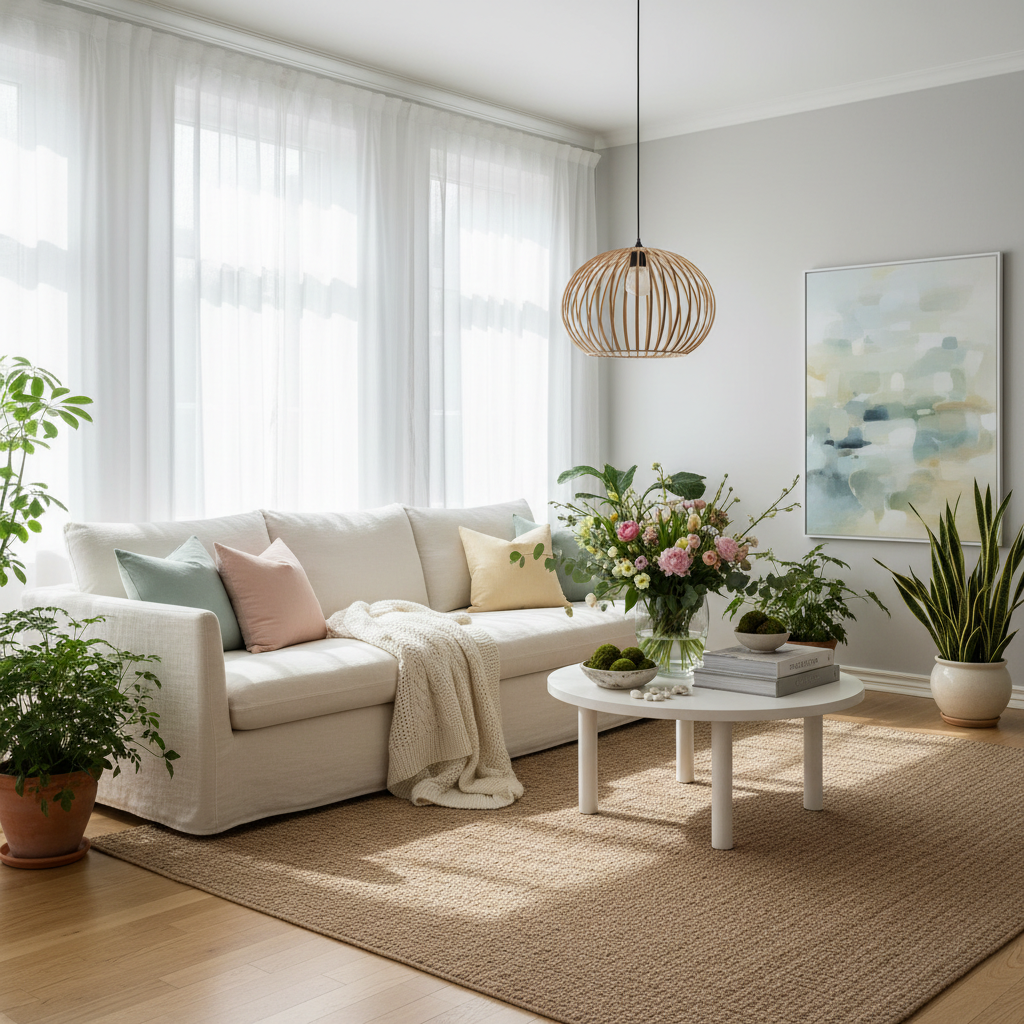 Minimalist Spring Living Room