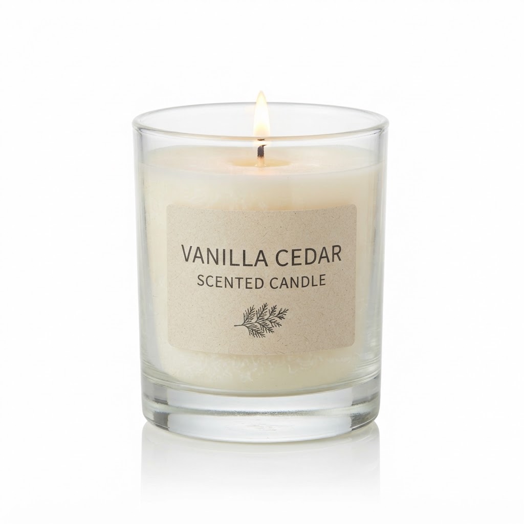 Scented Vanilla Cedar Candle