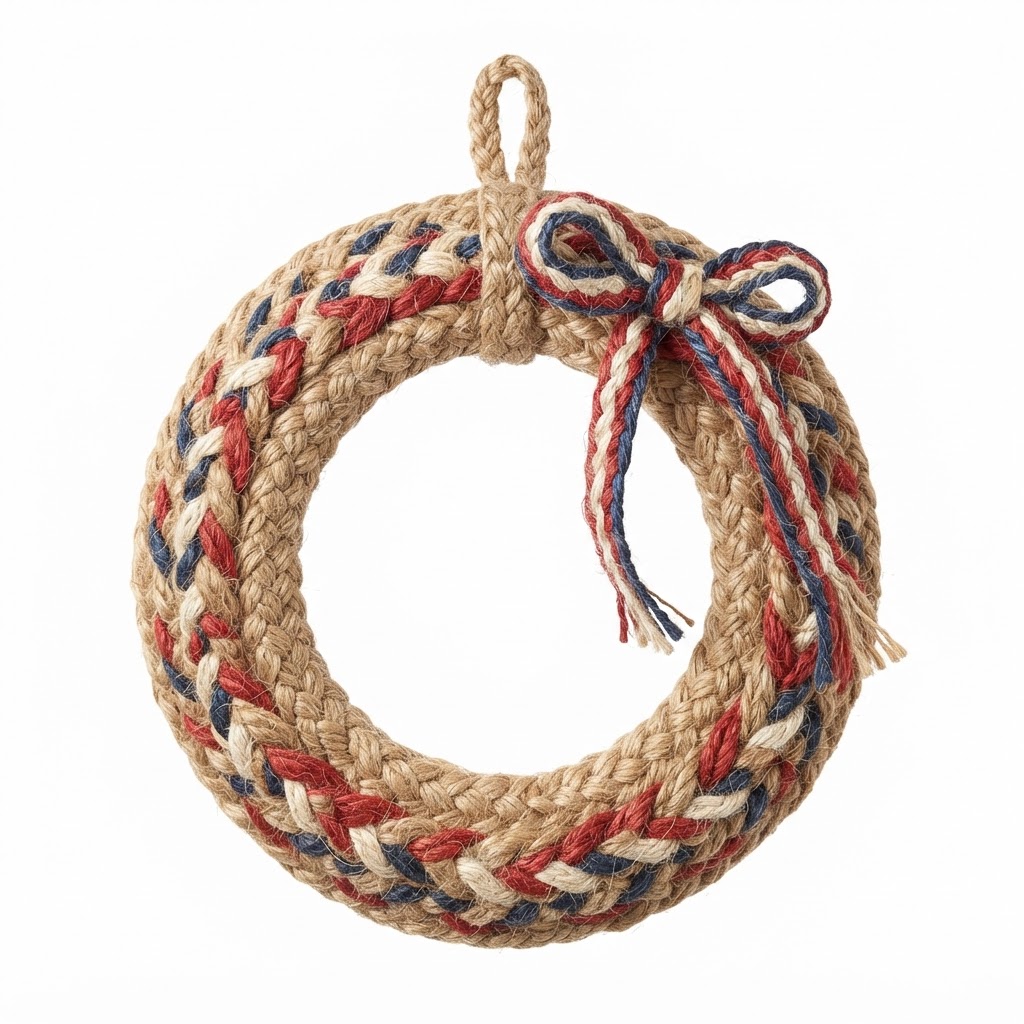 core Braided Jute Patriotic Door Wreath