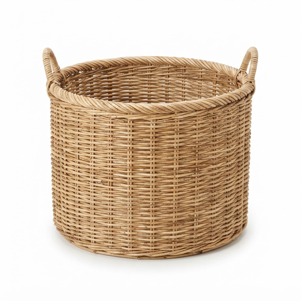 Woven Rattan Storage Basket