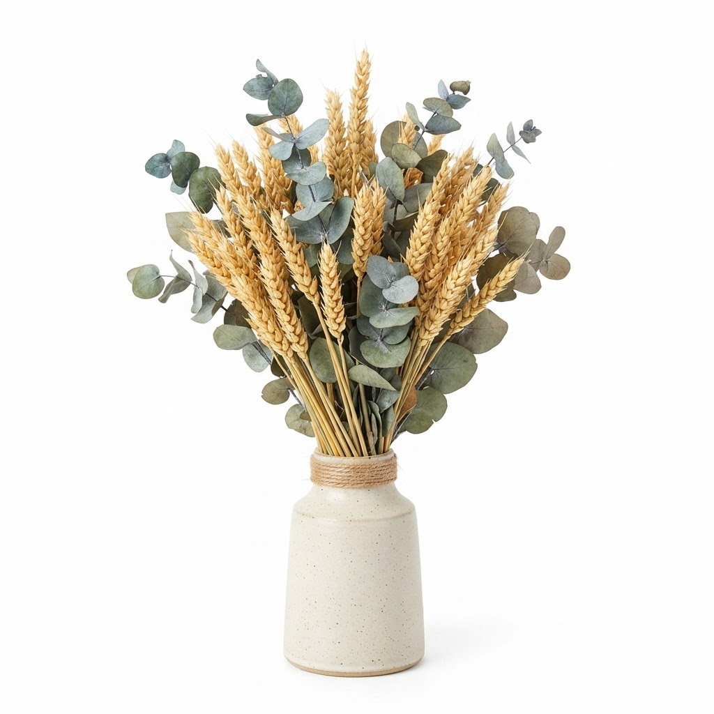core Dried Wheat and Eucalyptus Arrangement