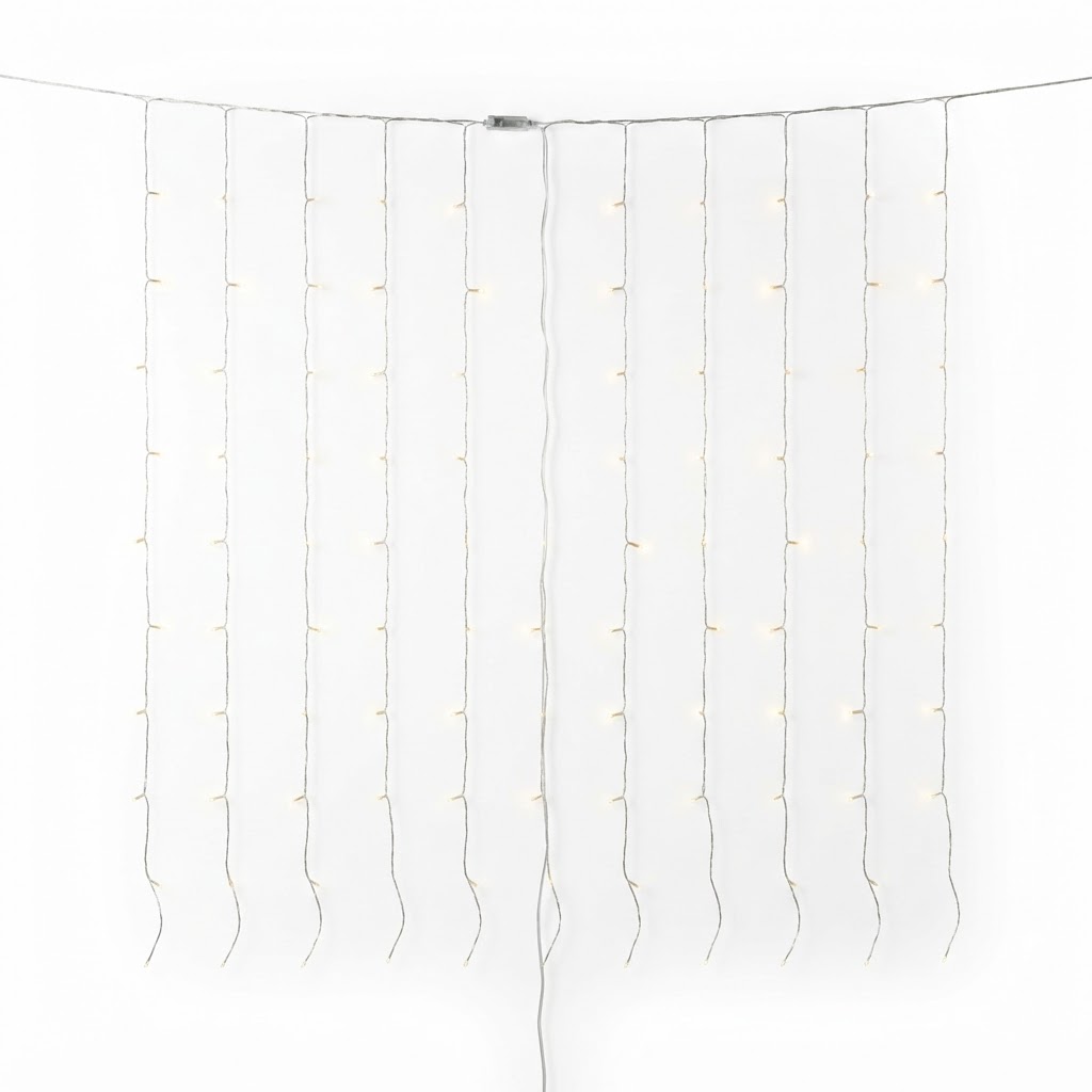 -Inspired LED Fairy Light Curtain