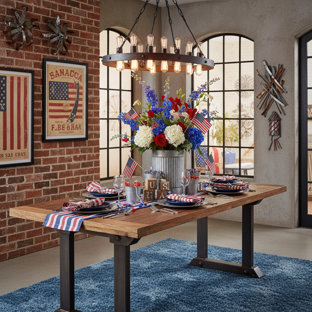 Industrial Independence Day (4th of July) Dining Room