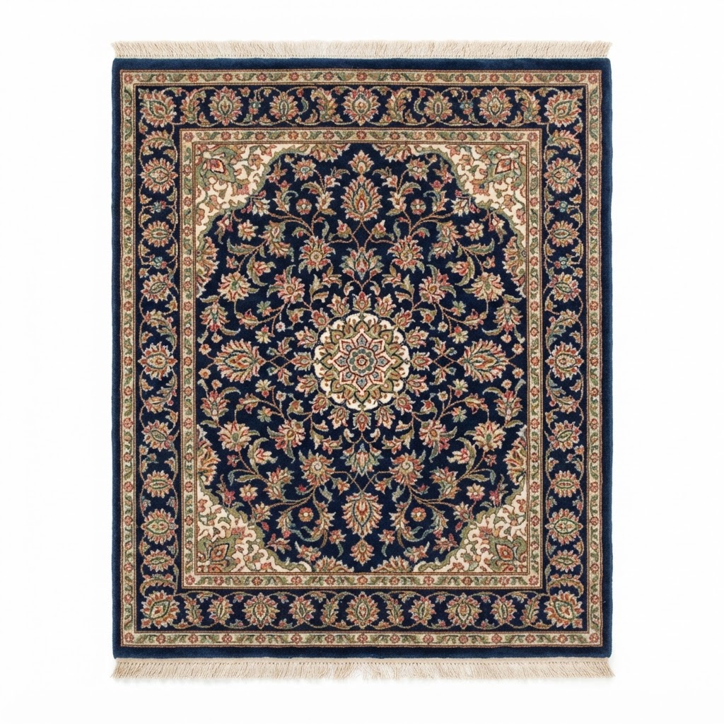 Hand-Knotted Floral Area Rug