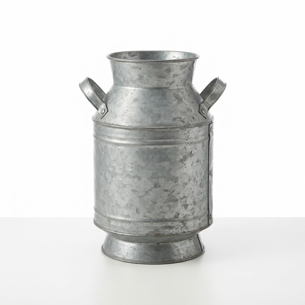 Galvanized Metal Table Vase