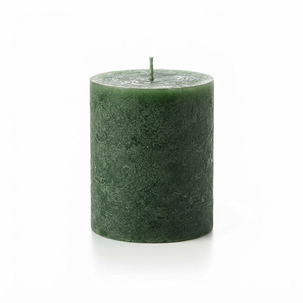 Winter Pine Scented Pillar Candles