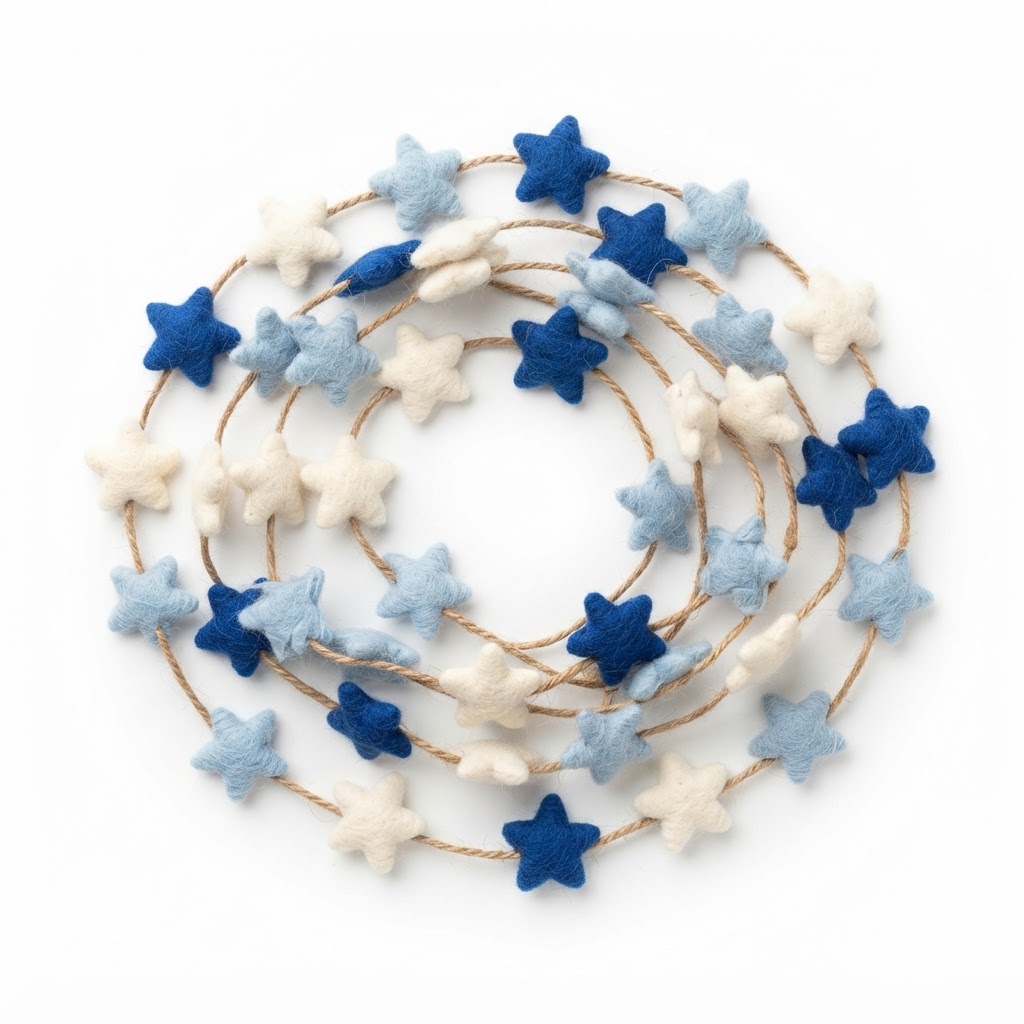 Twine and Felt Star Garland
