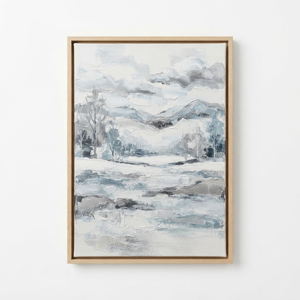 Abstract Winter Landscape Wall Art