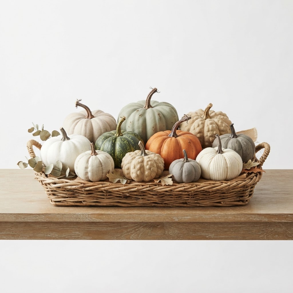 Assorted Faux Heirloom Pumpkins