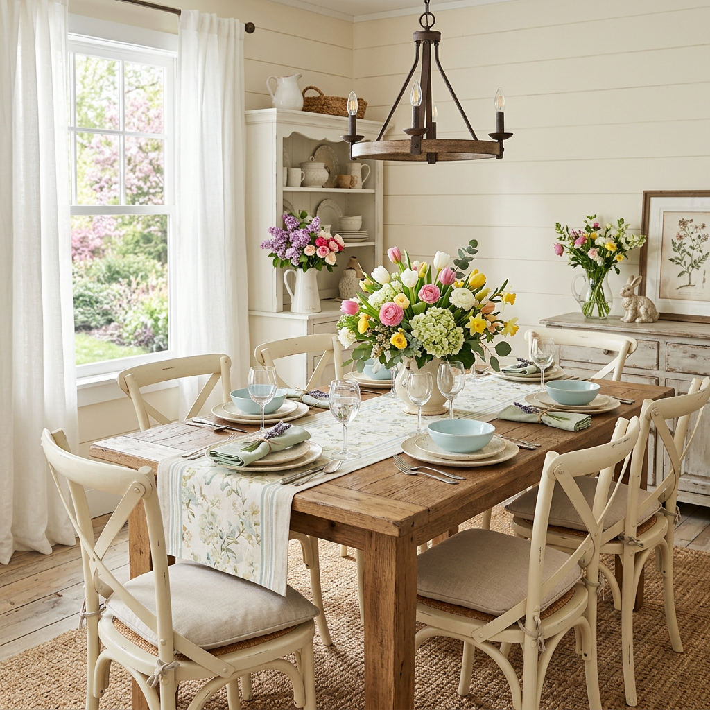 Farmhouse Spring Dining Room