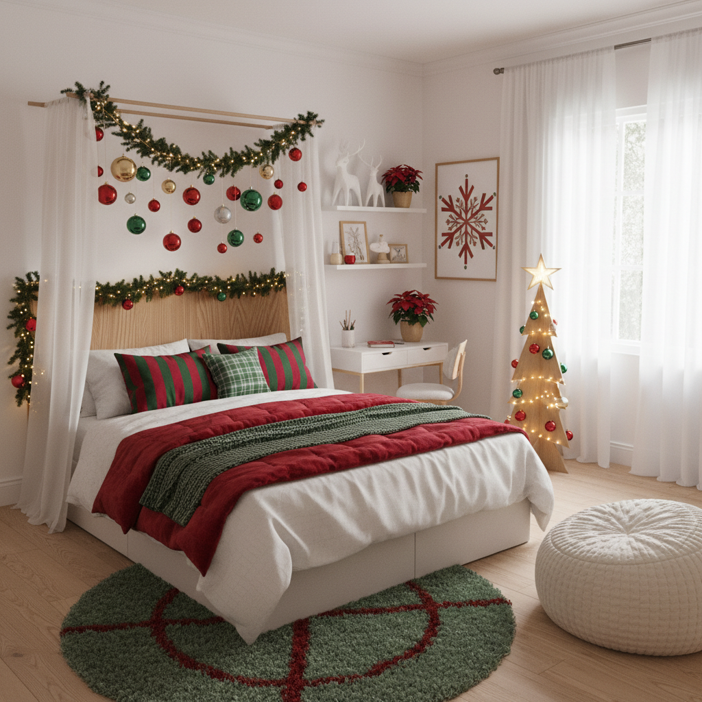 Minimalist Christmas Child Bedroom (Girl)