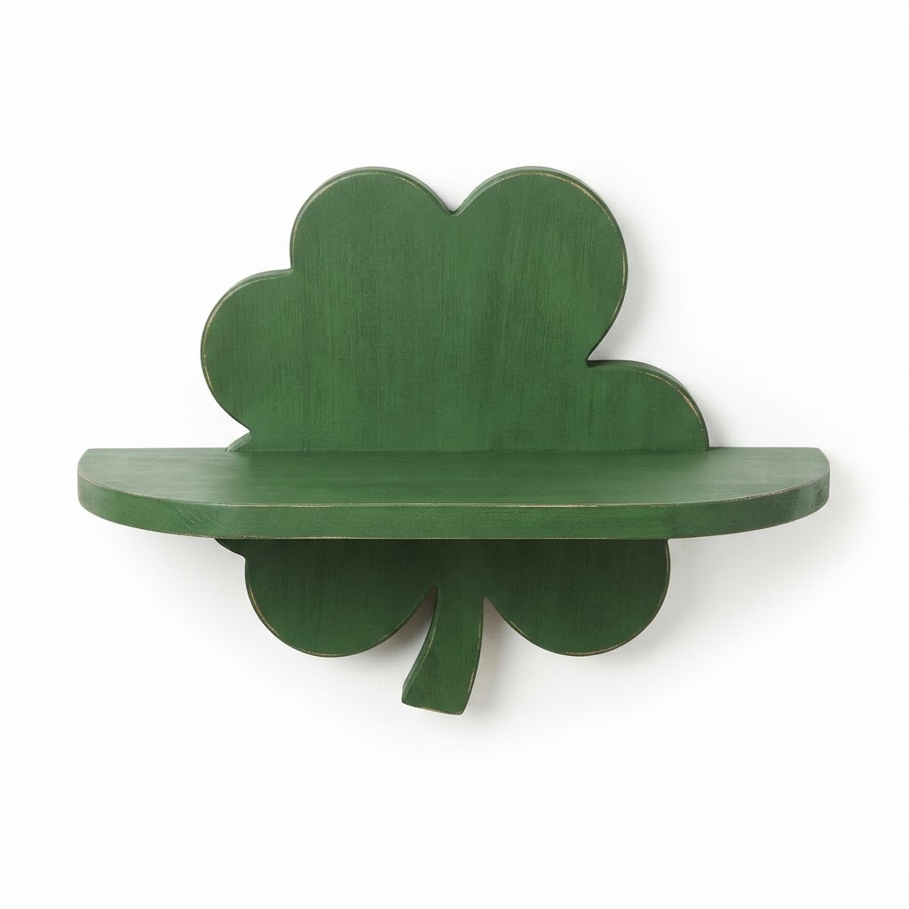 Green Clover Floating Shelves