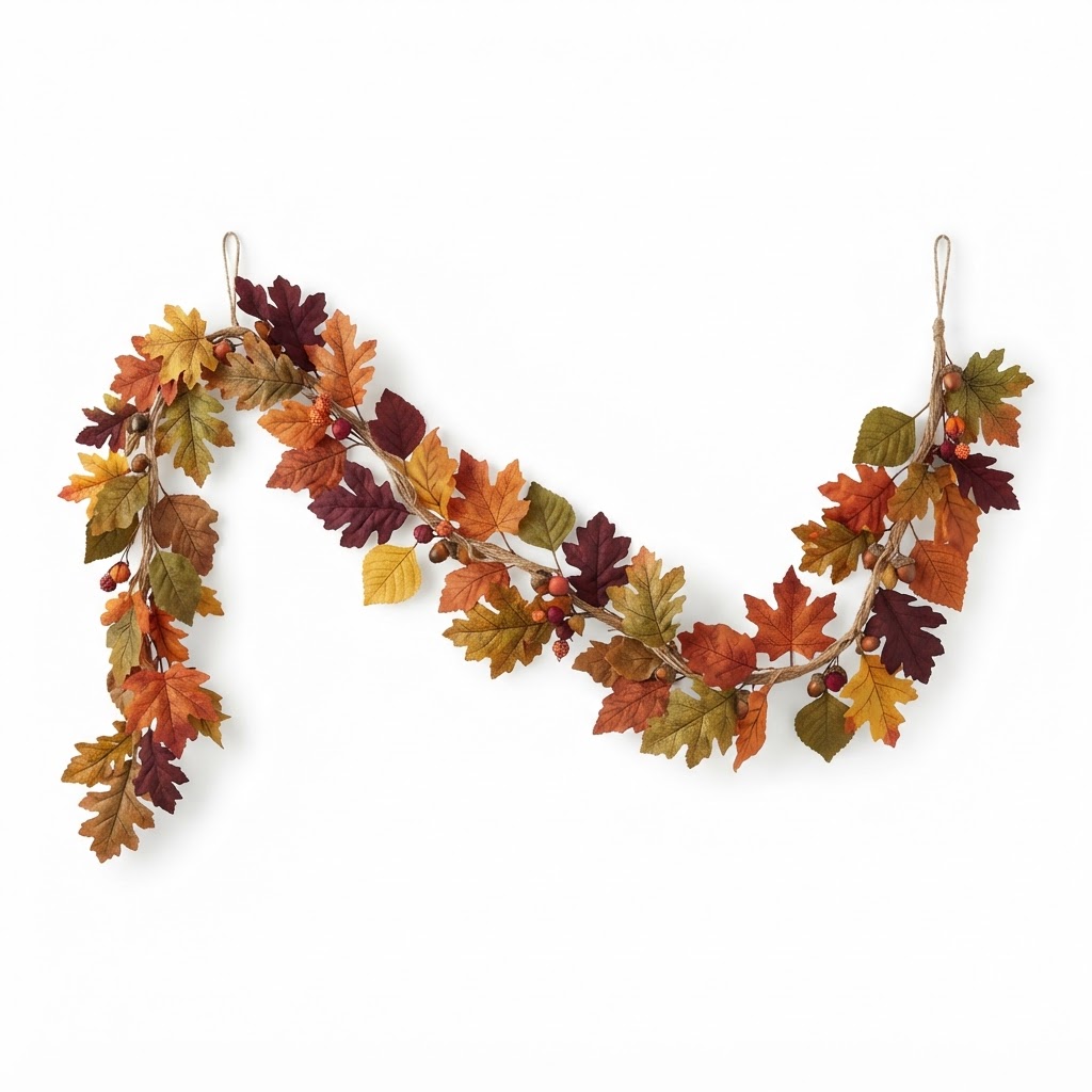 Transitional Fall Leaf Bed Canopy Garland