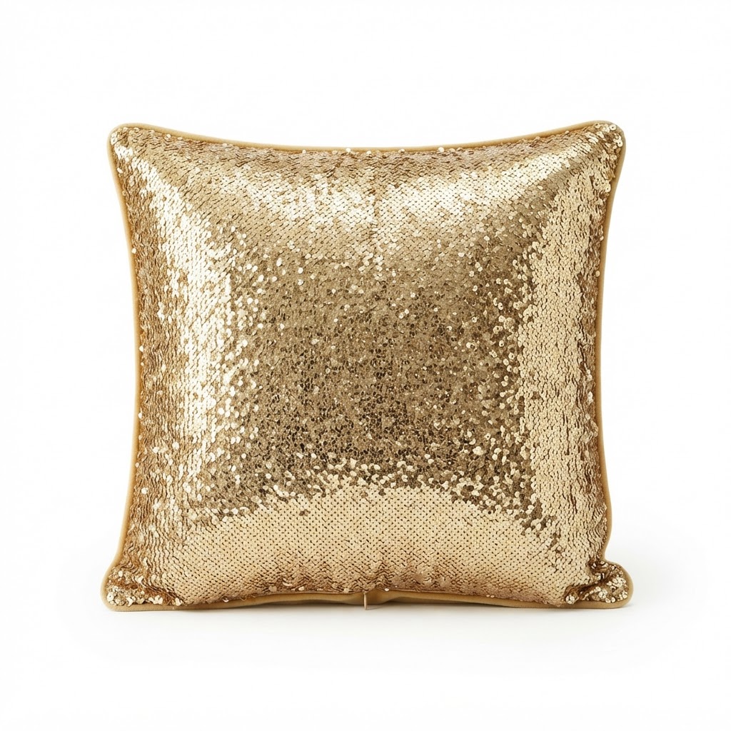 Metallic Gold Sequin Pillow