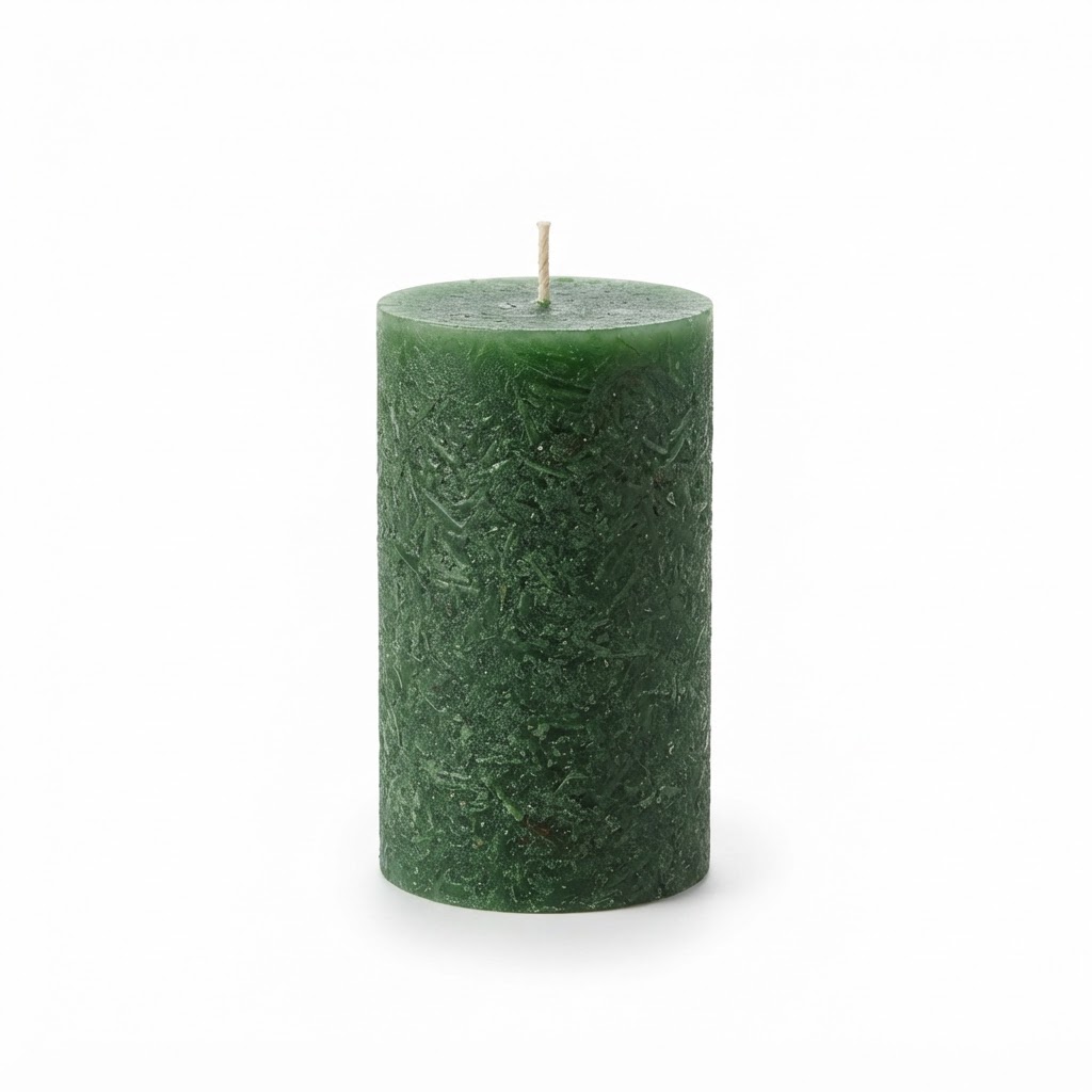 Winter Pine Scented Pillar Candles