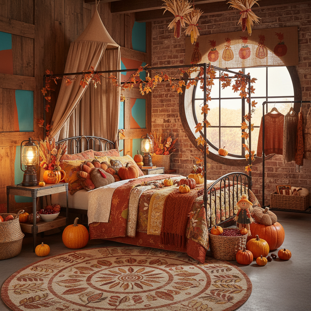 Industrial Thanksgiving Child Bedroom (Girl)