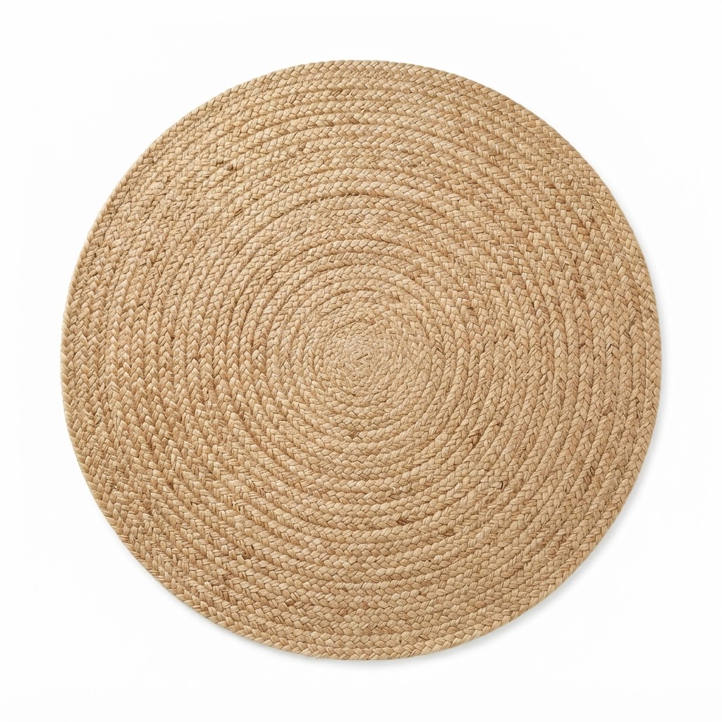 Woven Jute Circular Area Rug