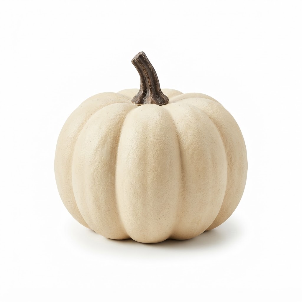 Decorative Cream Faux Pumpkins