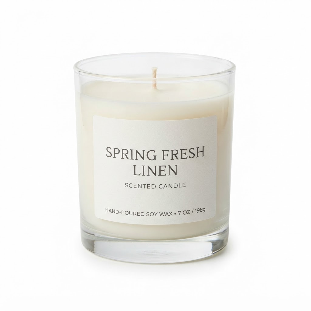 Spring Fresh Linen Scented Candle