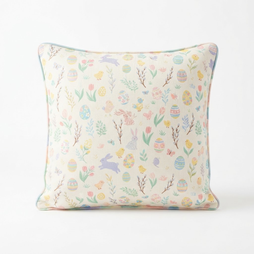Easter Pastel Patterned Accent Pillows