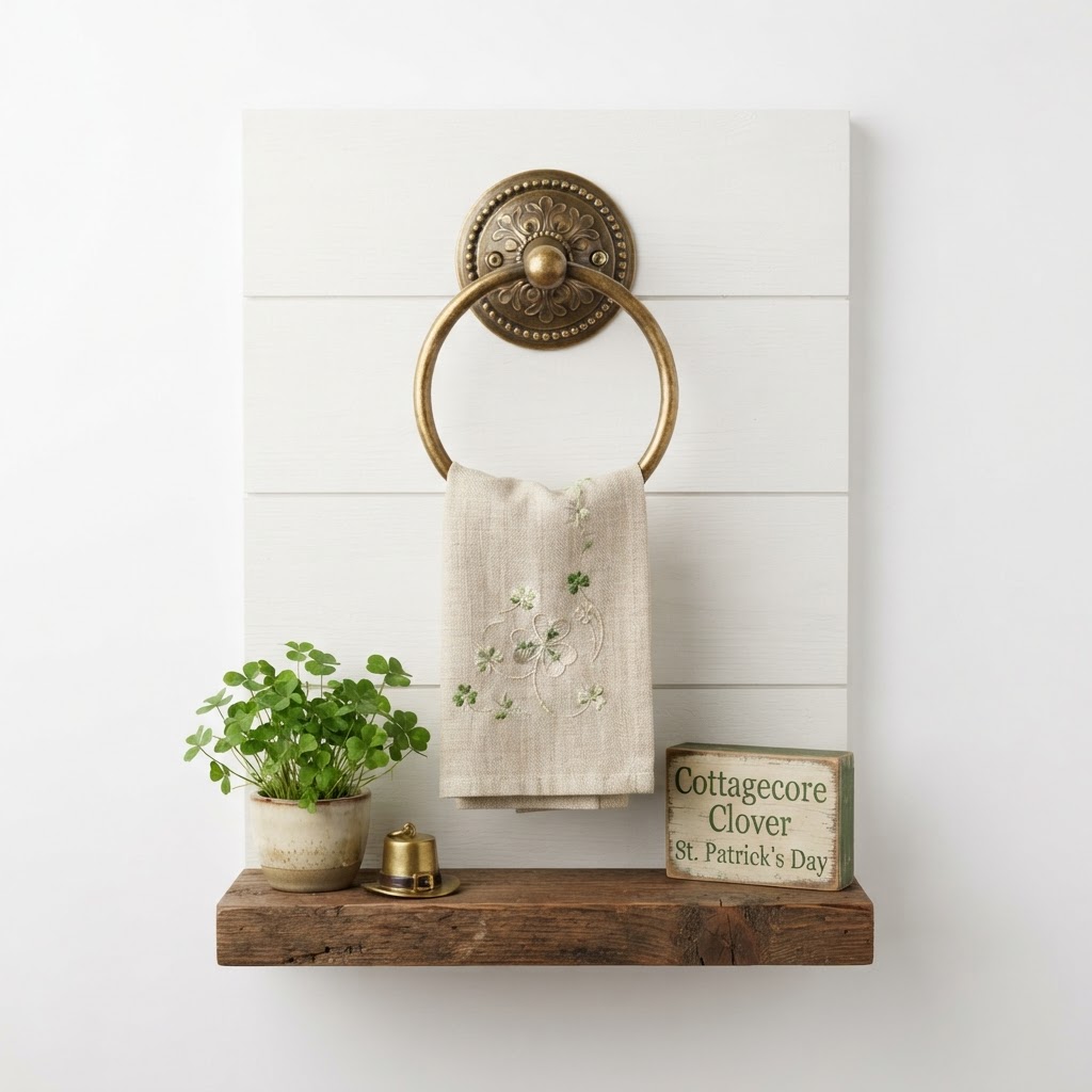 core Antique Brass Towel Ring