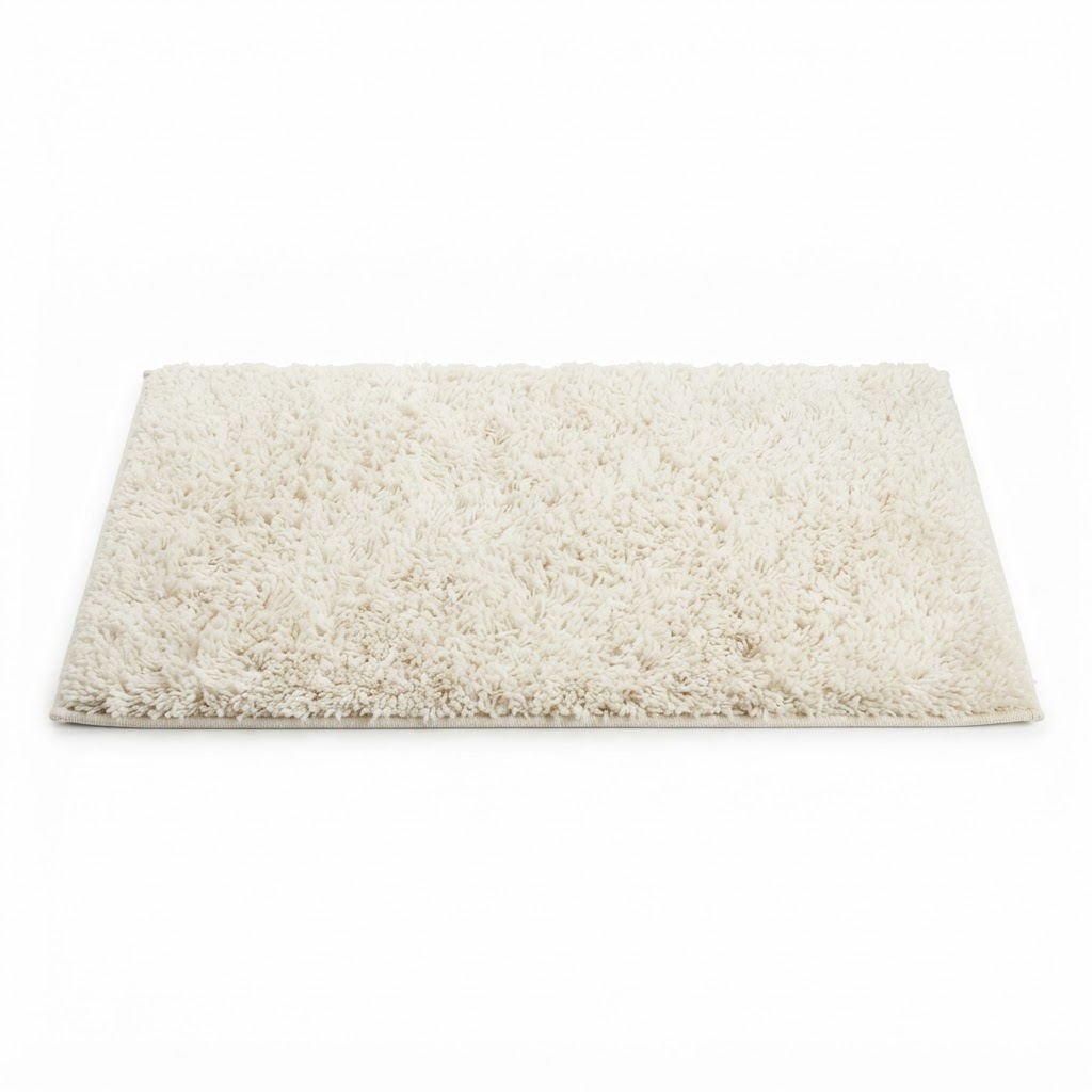 Winter Ivory Shag Bath Rug