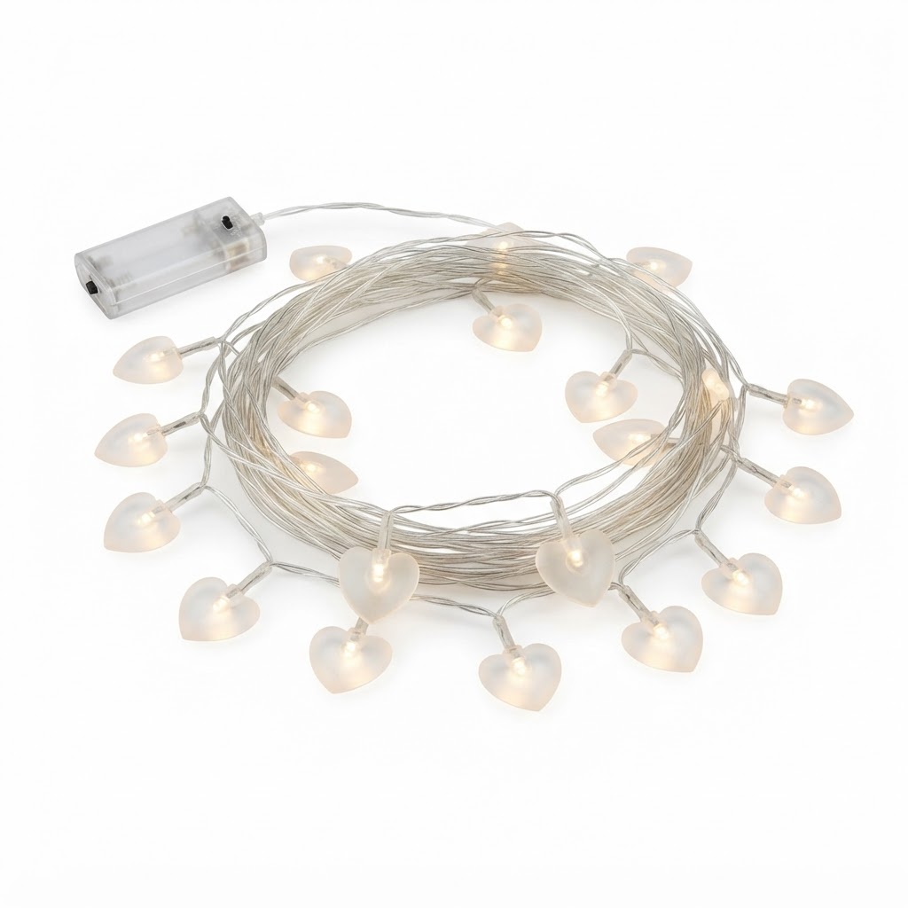 Transitional LED Heart String Lights