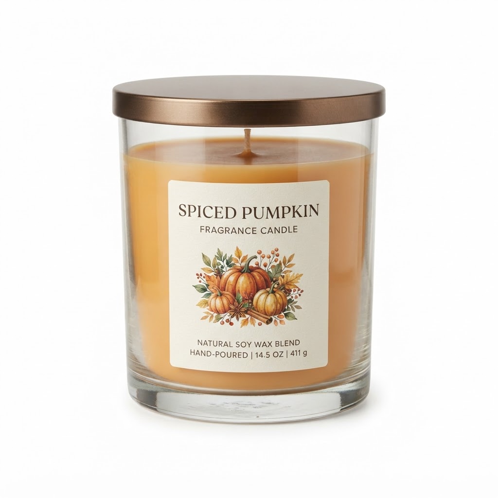 Transitional Spiced Pumpkin Fragrance Candle