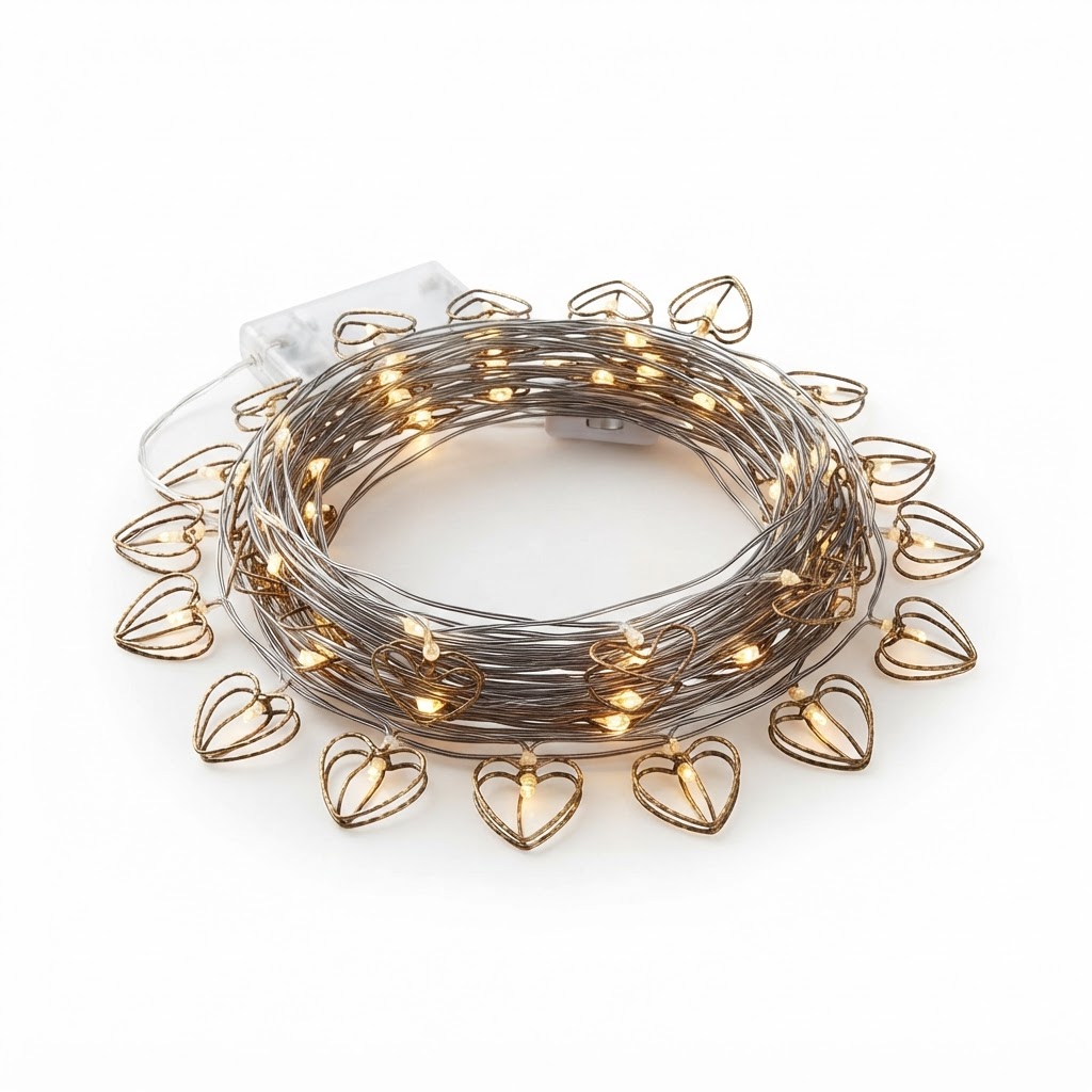 Transitional Heart Fairy Light String