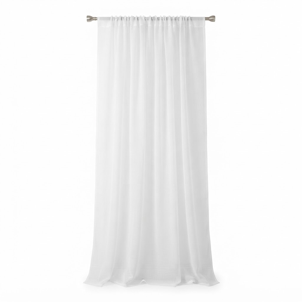 Sheer White Window Curtains