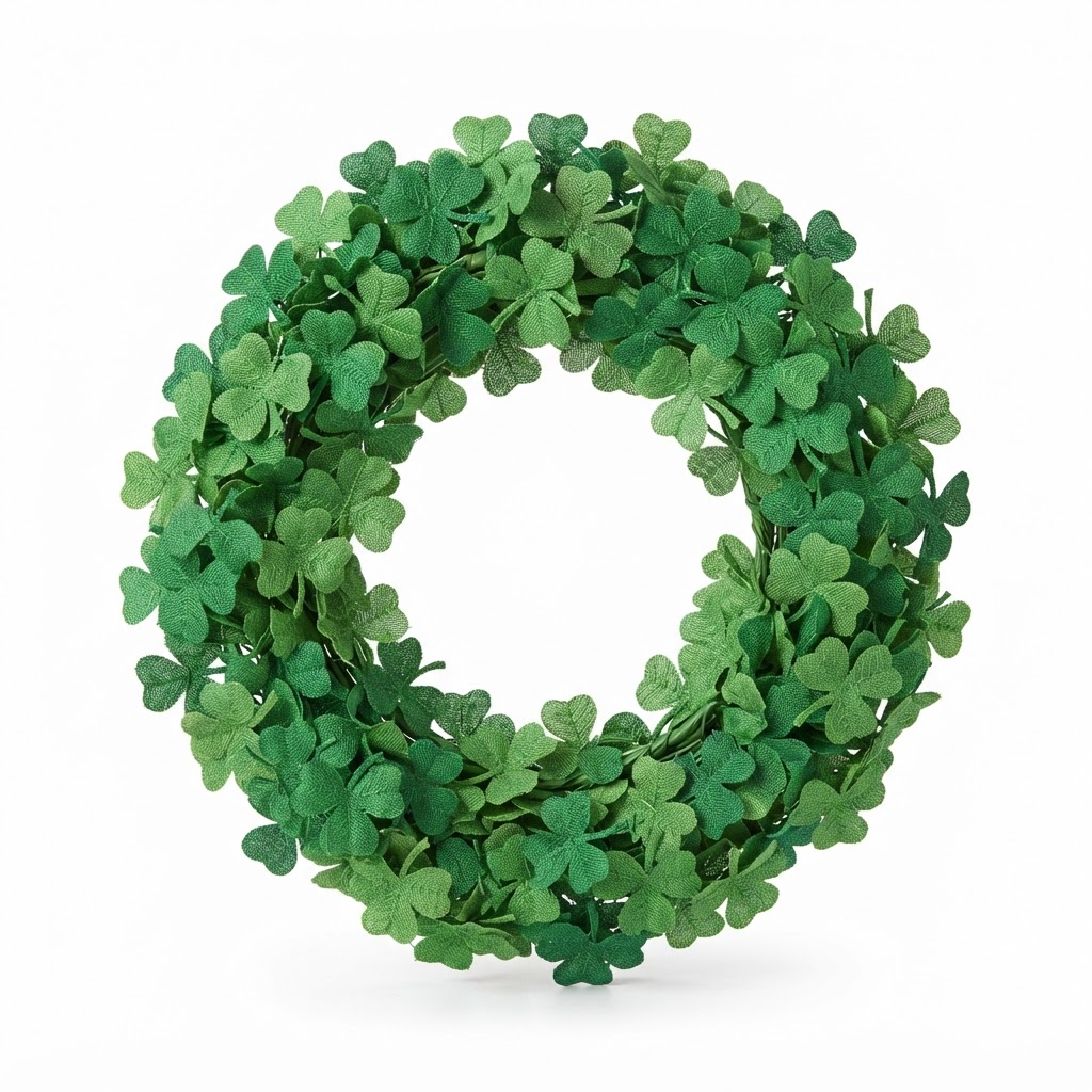 Green Shamrock Wreath