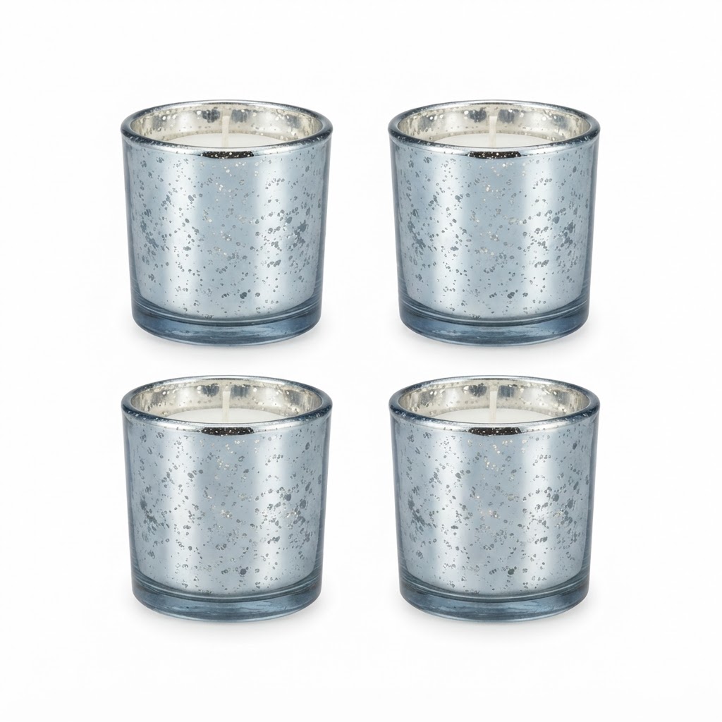Mercury Glass Votive Set