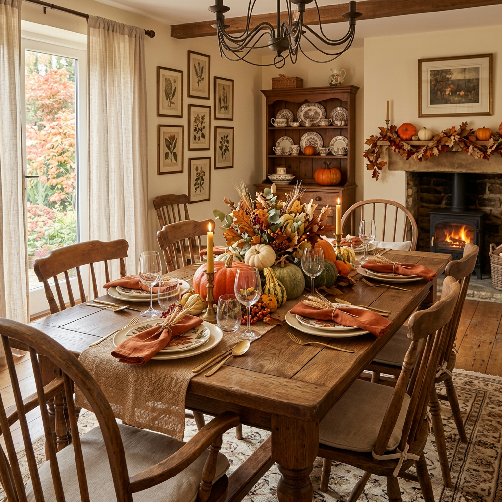 Cottagecore Thanksgiving Dining Room